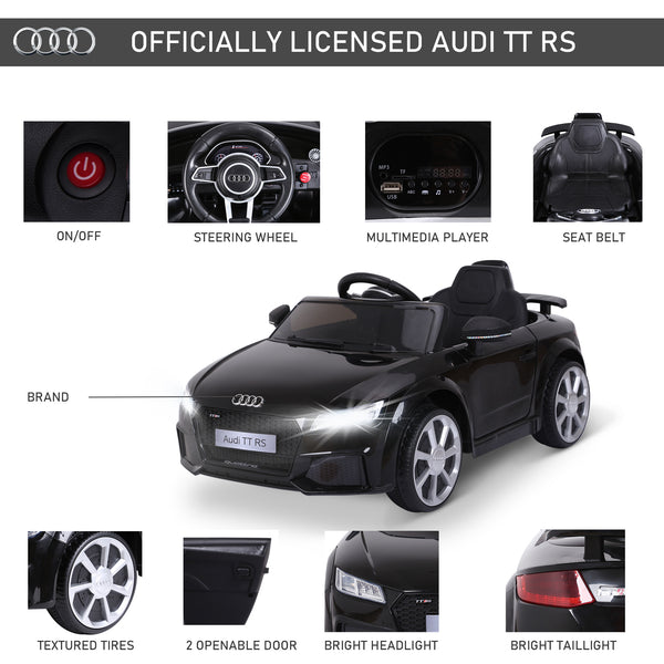 Audi 6 V with remote control, black