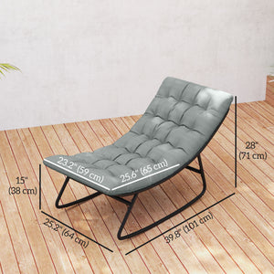 Set of 2 outdoor rocking chairs with cushions