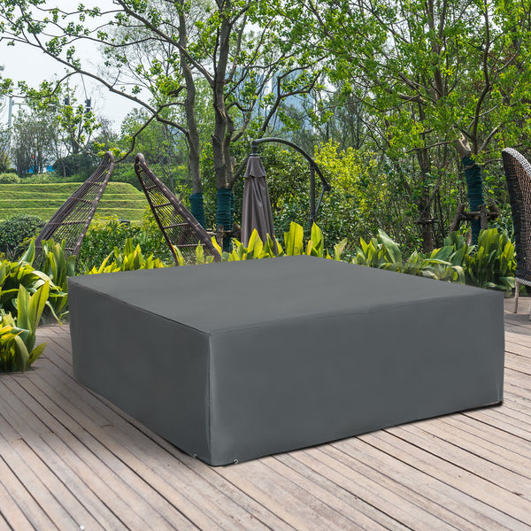 Patio Furniture Covers Waterproof for Lounge Chair Set, 600D Heavy Duty Oxford Patio Cover, 80.7" x 75.6" x 24", Grey