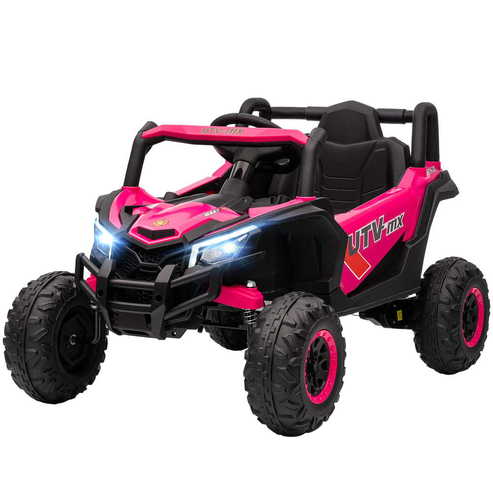 12V Electric Car with Remote Control, Battery Electric UTV with Spring Suspension, Pink