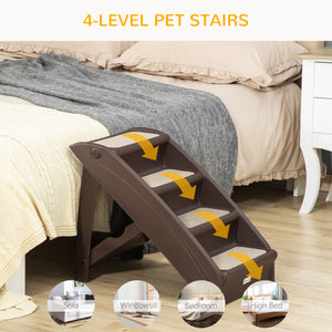 Portable stairs for dogs and cats, dark brown
