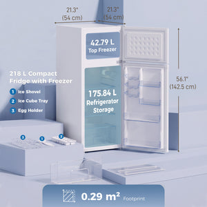 7.7 cu. ft. Refrigerator with Freezer, White