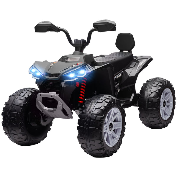 24V 2-seater electric off-road quad with dual motor, black