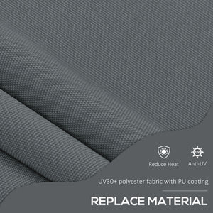 6.6 x 3.9 ft manual retractable awning, dark grey
