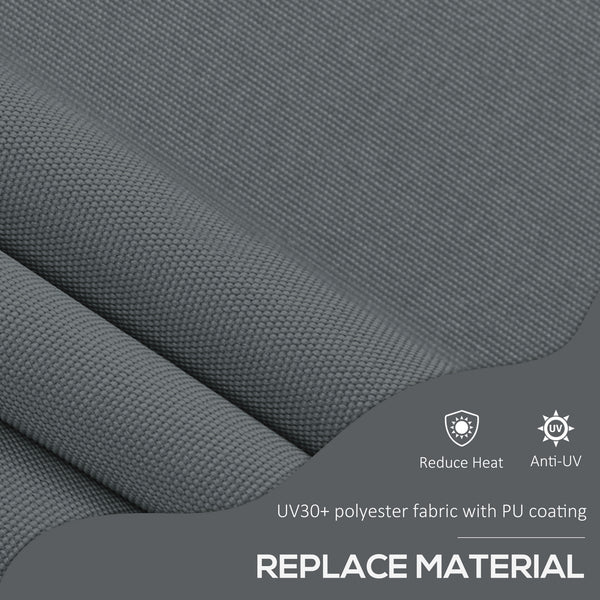 6.6 x 3.9 ft manual retractable awning, dark grey