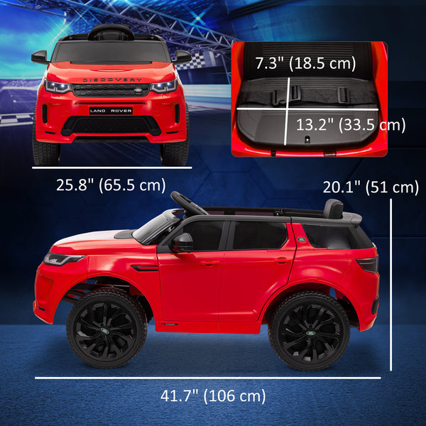Land Rover Discovery Sport 12V Licensed with Remote Control, Red