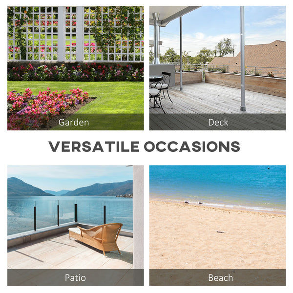 Rustic Wooden Outdoor Garden Bench for 2 People with Unique Casters Heavy Duty, White