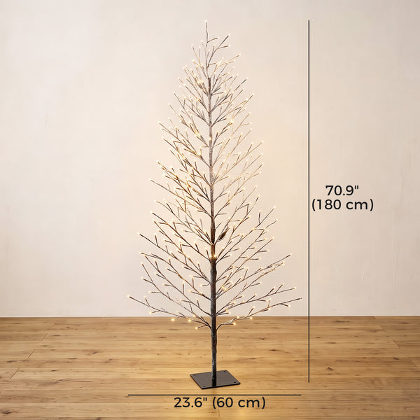 6 ft Frosted Warm White 328 LED Lighted Tree