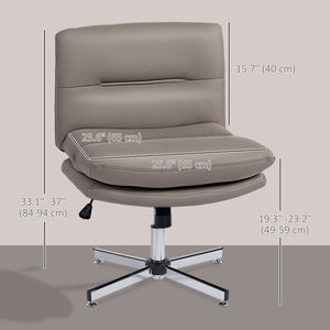 Office chair without armrests, grey