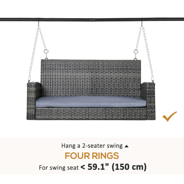 Metal Swing Stand Swing Frame, Hanging Chair Stand Only, 528 LBS Weight Capacity, for Backyard, Patio, Lawn, Black