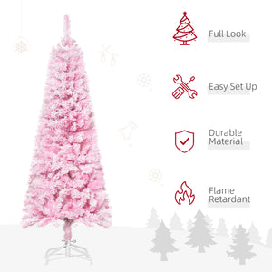 5ft Pink Snow Frosted Artificial Christmas Tree
