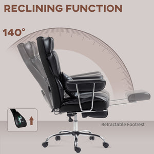 Massage office chair with 6-point vibration, black