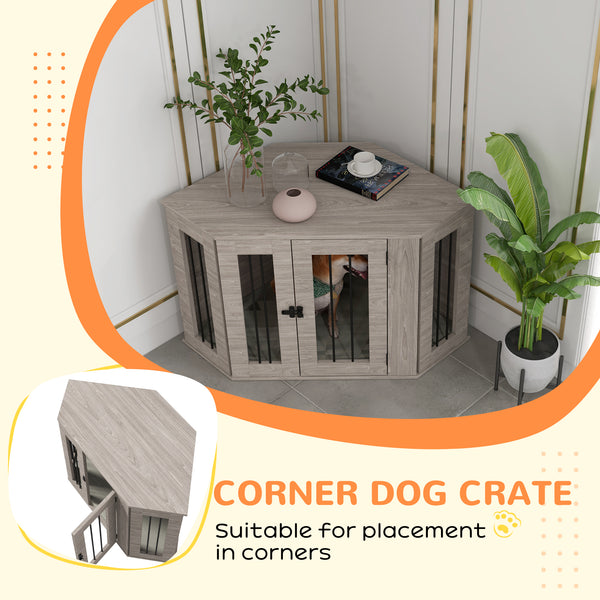 41-inch crate furniture with cushion, brown walnut color