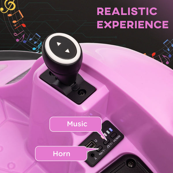 12V Bumper Car with Remote Control, Pink