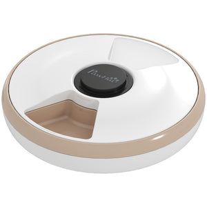 Automatic pet food dispenser with 6 trays and 1 cold pack