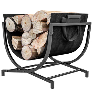 43cm Black Folding Log Holder