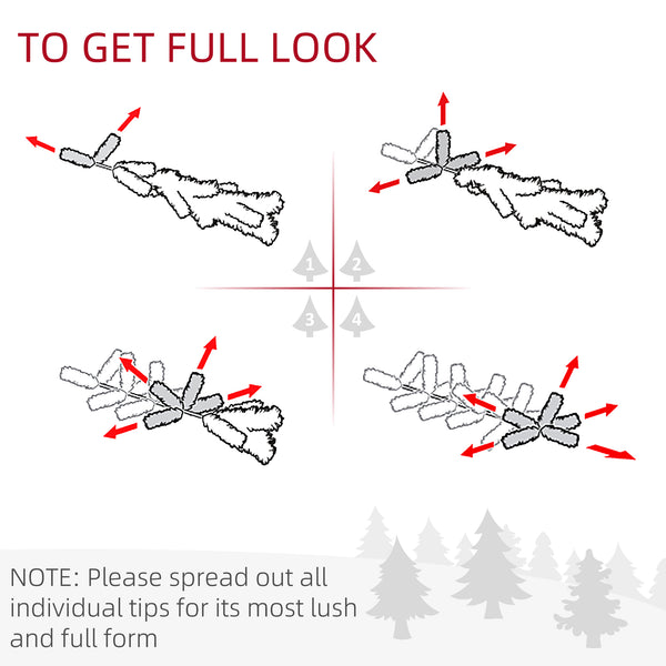 24" Frosted Christmas Wreath with Lights