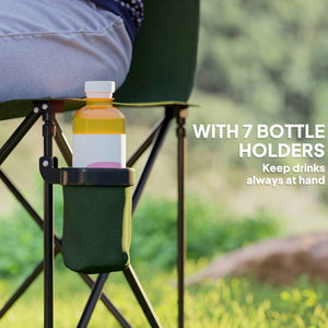 6-seater folding camping chair with cup holder and carry bag