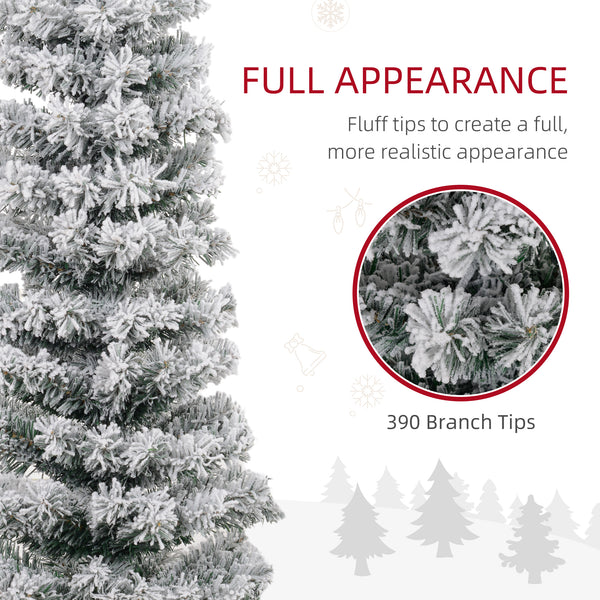 5ft Green Frosted Pencil Christmas Tree