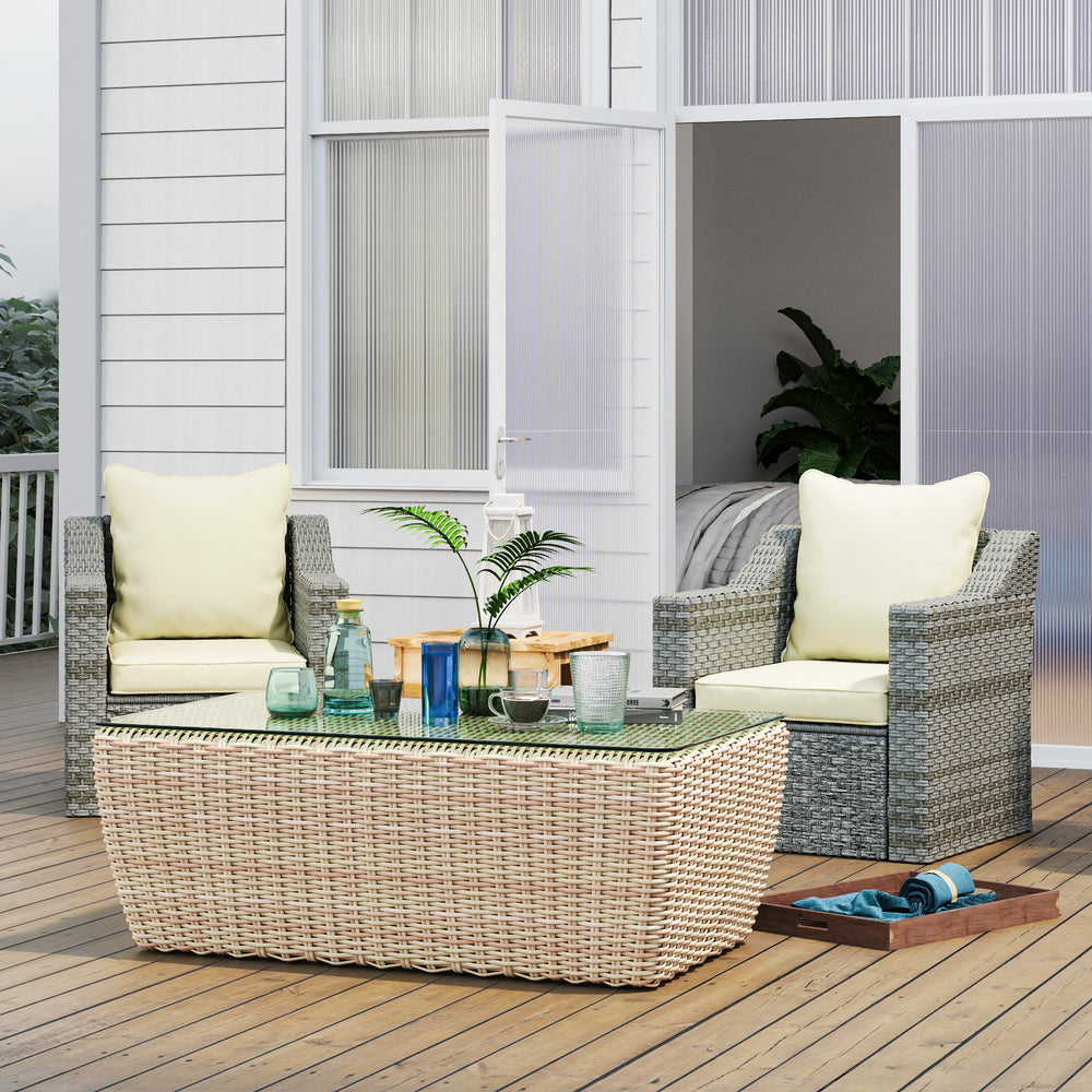 Ensemble de 4 coussins blanc crème pour chaises, utilisables à l’intérieur comme à l’extérieur