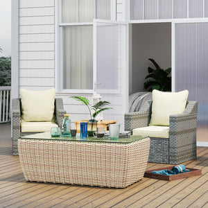 Ensemble de 4 coussins blanc crème pour chaises, utilisables à l’intérieur comme à l’extérieur