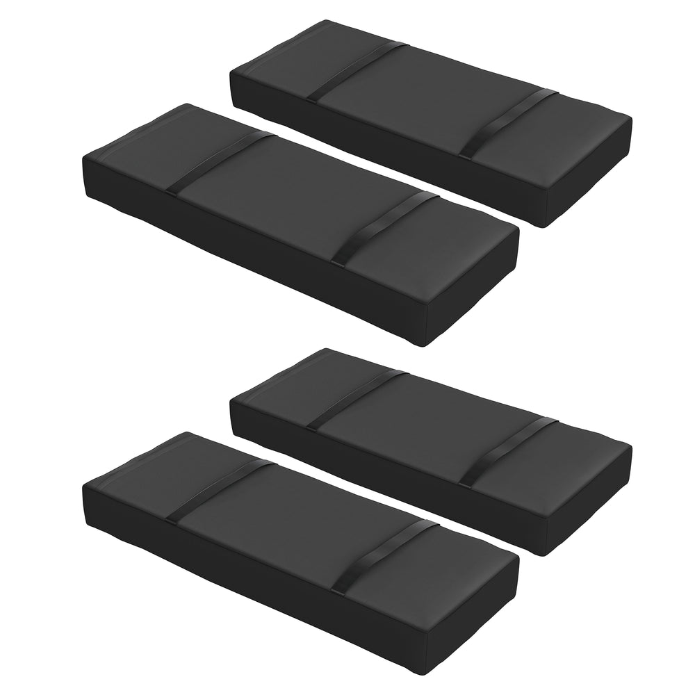 Set of 4 parasol base weight bags with handles, black 