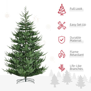 9ft Artificial Christmas Tree with Metal Base