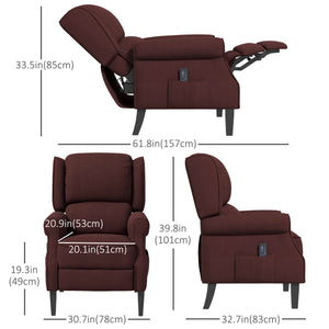 Brown Massage Recliner Chair with Lift Back