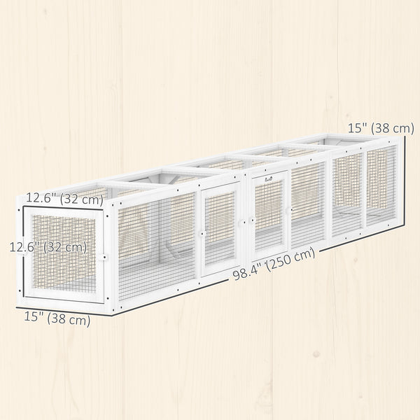 Modular cat tunnel, white