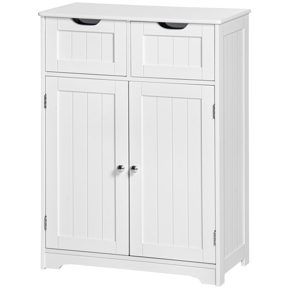 Bathroom cabinet with 2 drawers, adjustable shelf, white