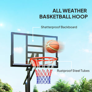 1.3-3m Portable Basketball Hoop with Wheels