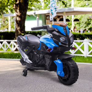 6V Electric Motorcycle with Small Wheels, Blue