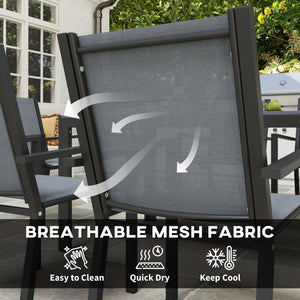 7-piece outdoor dining set with rectangular table