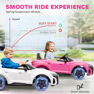 Audi 12V with parental remote control, pink