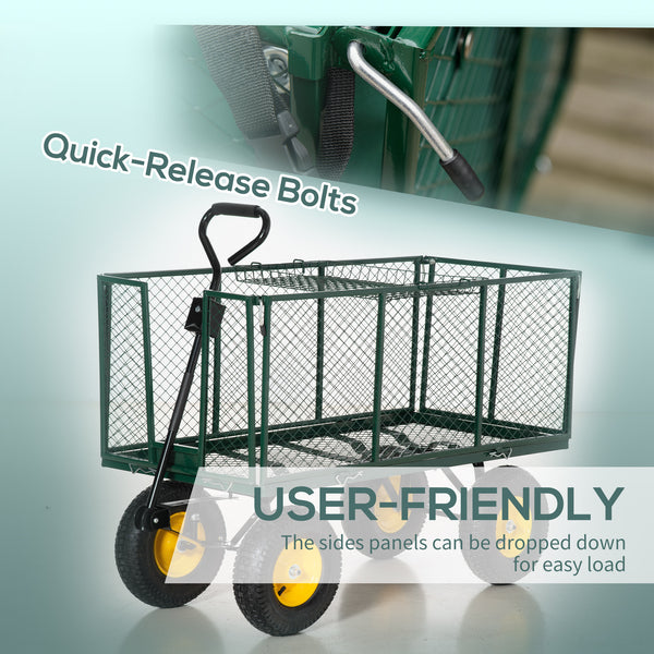 Utility trolley with removable mesh sides