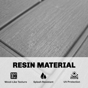 454-Liter (120-Gallon) Resin Outdoor Storage Box, Lockable, Splash-Proof and UV-Resistant Storage Deck Box.