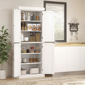 Kitchen cabinet with 4 doors, white
