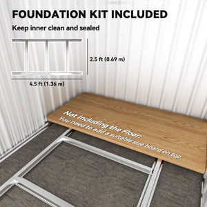Metal garden shed, dark grey