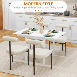 Country-style drop-leaf kitchen table for small spaces, white