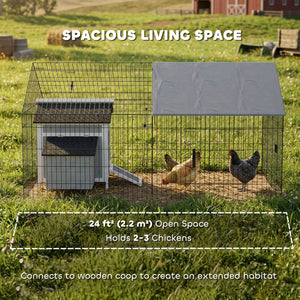 Metal chicken coop with water and UV resistant cover for 2 to 3 chickens