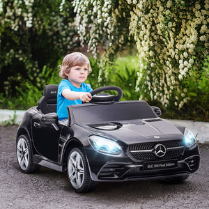 12V car with parental remote control and two motors, black
