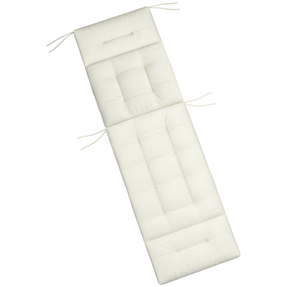 Coussin blanc crème épais 12,7 cm avec dossier, rembourrage coton doux adapté intérieur et extérieur