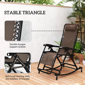 2-in-1 adjustable zero-gravity recliner chair, brown