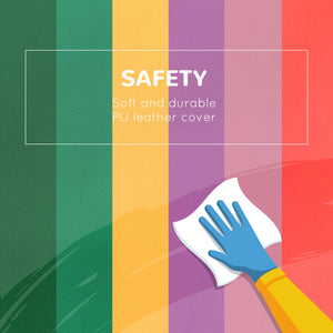 6-piece soft play area for climbing, crawling and sliding, red/pink