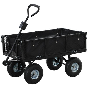 Steel garden cart with removable liner