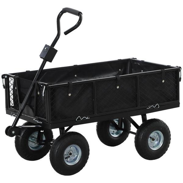 Steel garden cart with removable liner