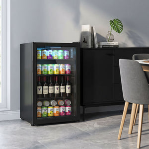 3.2 cu. ft. Beverage Refrigerator, 128-Can Capacity, Black