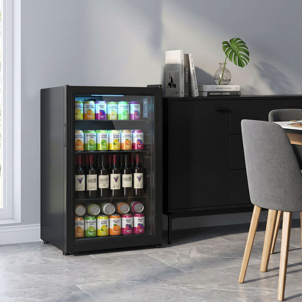 3.2 cu. ft. Beverage Refrigerator, 128-Can Capacity, Black
