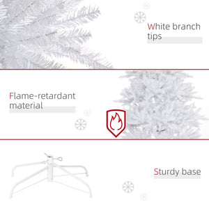 7ft White Artificial Christmas Tree with Foldable Stands