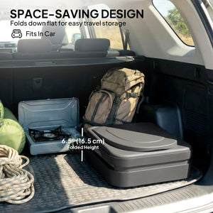 Portable toilet with 12 coagulant sachets